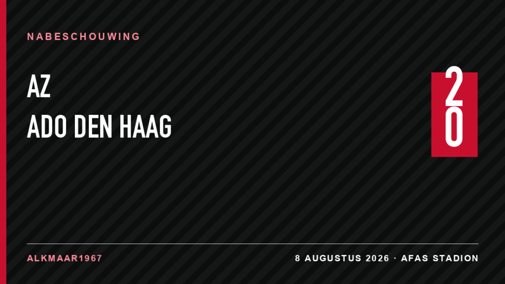 AZ begint met 2-0 gewonnen tegen ADO Den Haag