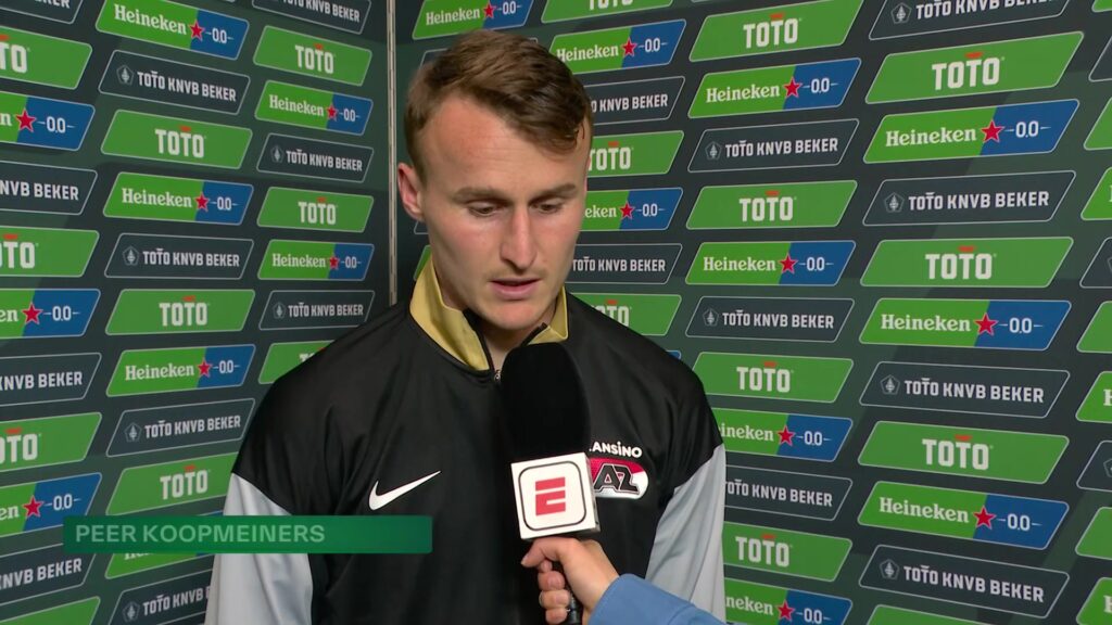 Peer Koopmeiners tijdens een eerder interview na de bekerfinale