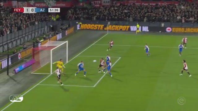 Wedstrijdbeeld van AZ in De Kuip