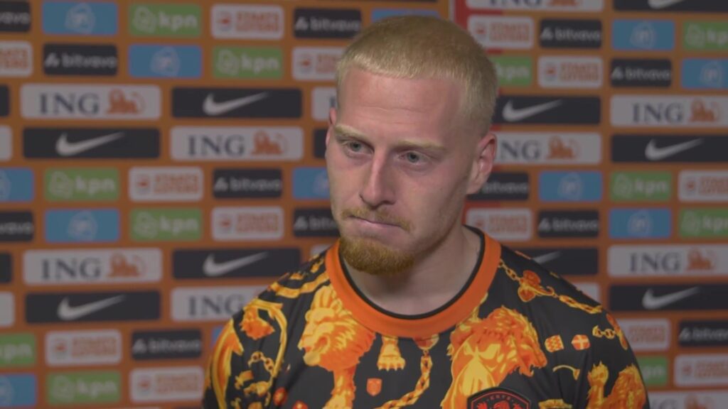 Mexx Meerdink tijdens een eerder interview bij Oranje.