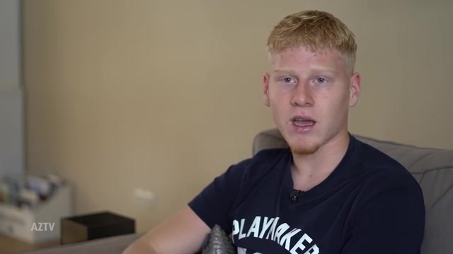 Mexx Meerdink tijdens een ouder interview van AZ